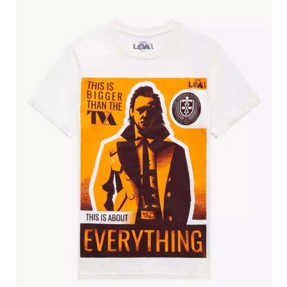 Marvel Loki TVA This Is About Everything TShirt Disney Plus Unisex Men Large New